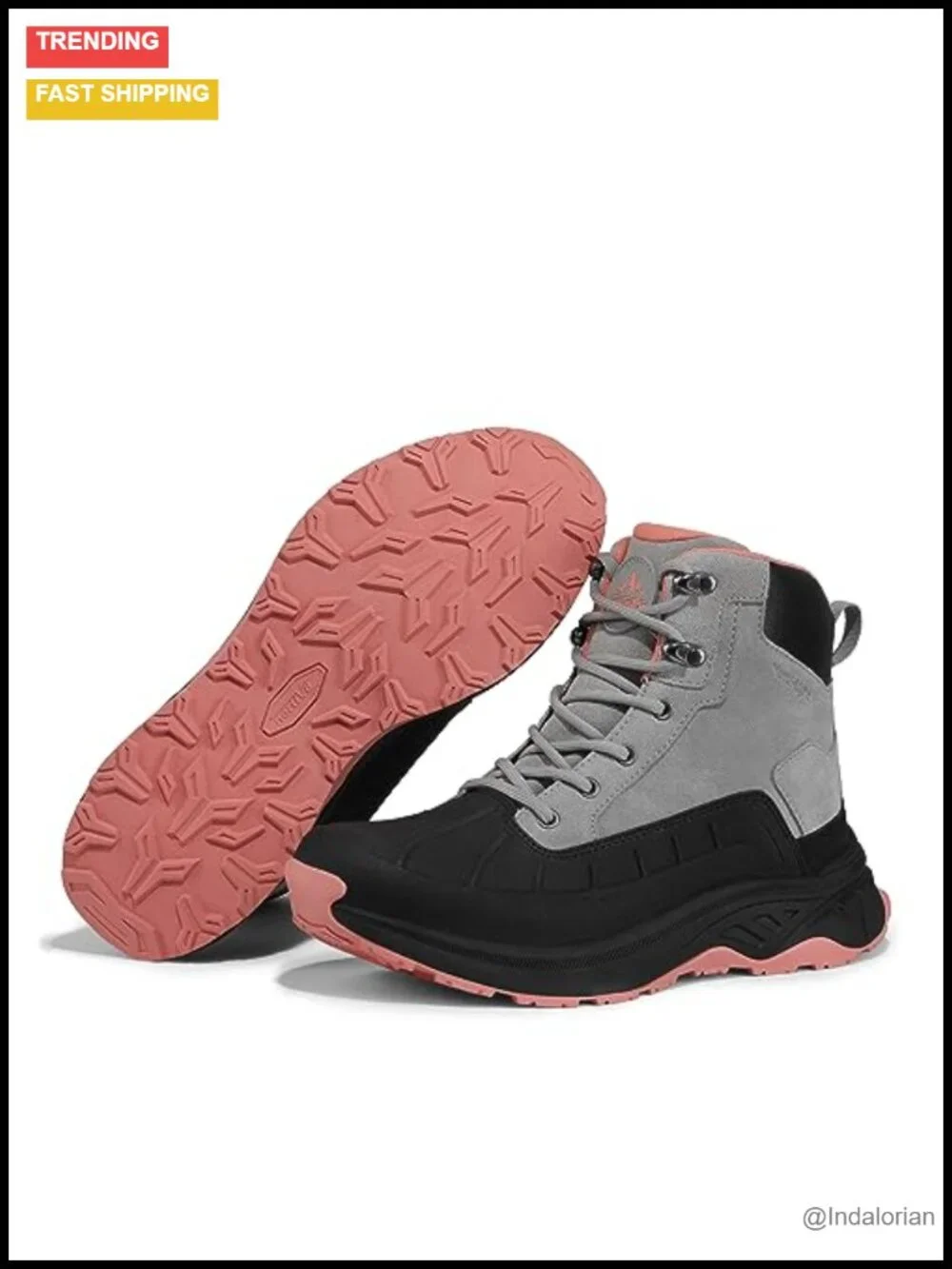 Waterproof Hiking Boots with Suede Upper and Non-Slip Outsole